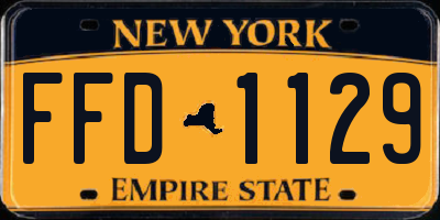 NY license plate FFD1129