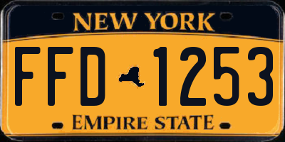NY license plate FFD1253