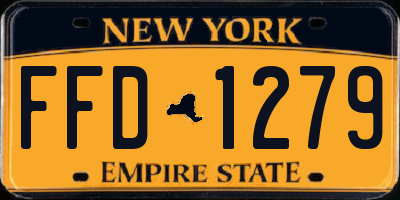 NY license plate FFD1279