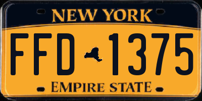 NY license plate FFD1375