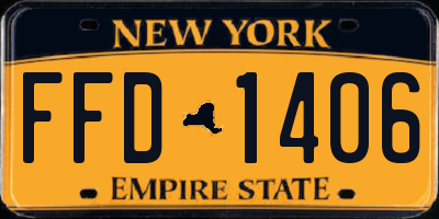 NY license plate FFD1406