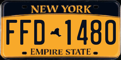 NY license plate FFD1480