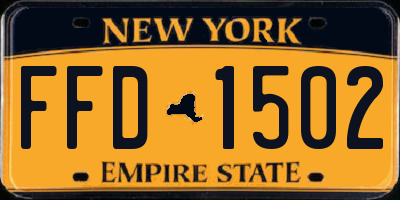 NY license plate FFD1502