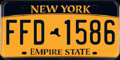 NY license plate FFD1586