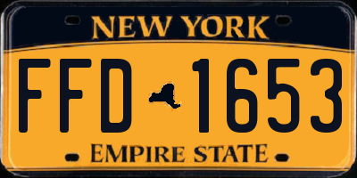 NY license plate FFD1653