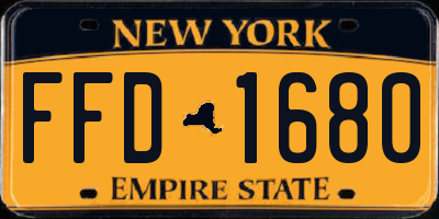 NY license plate FFD1680