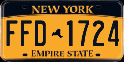NY license plate FFD1724