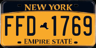 NY license plate FFD1769