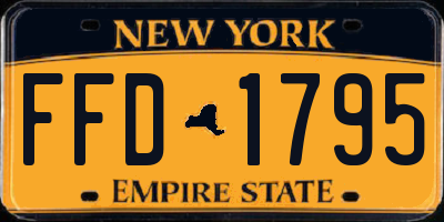 NY license plate FFD1795