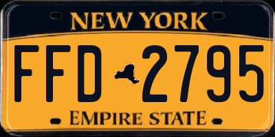 NY license plate FFD2795