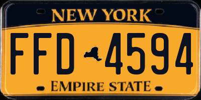 NY license plate FFD4594