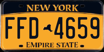 NY license plate FFD4659