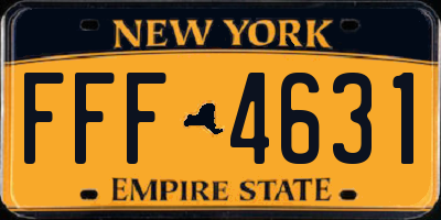 NY license plate FFF4631