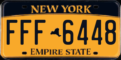 NY license plate FFF6448