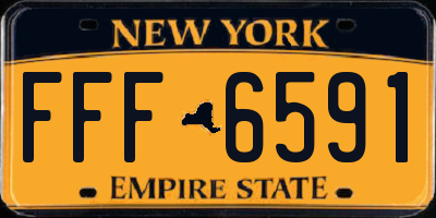 NY license plate FFF6591