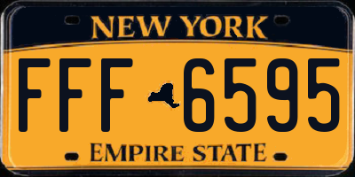 NY license plate FFF6595