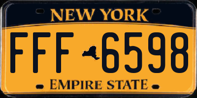 NY license plate FFF6598