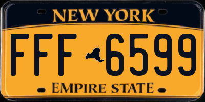 NY license plate FFF6599