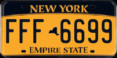 NY license plate FFF6699