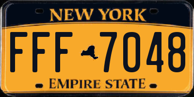 NY license plate FFF7048