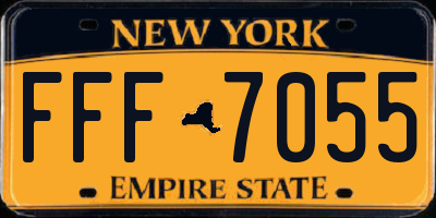NY license plate FFF7055