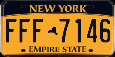 NY license plate FFF7146