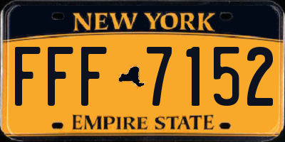 NY license plate FFF7152