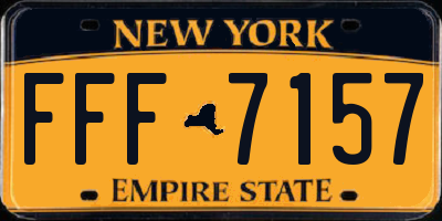 NY license plate FFF7157