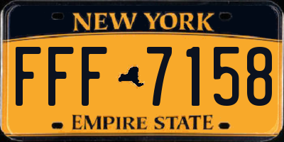 NY license plate FFF7158
