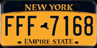 NY license plate FFF7168
