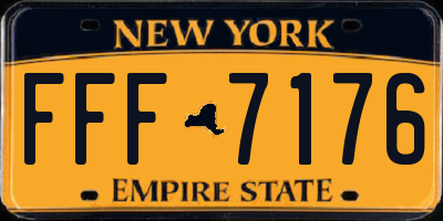 NY license plate FFF7176