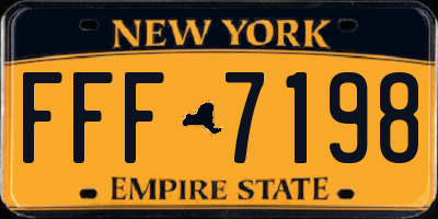 NY license plate FFF7198