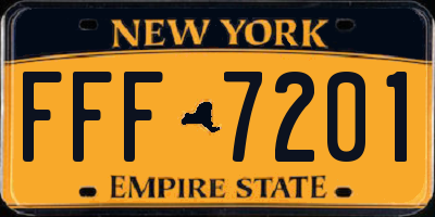 NY license plate FFF7201