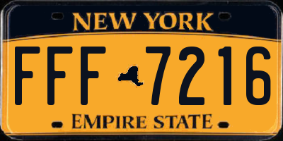 NY license plate FFF7216