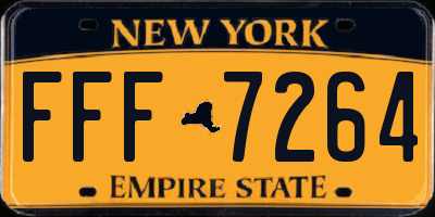 NY license plate FFF7264