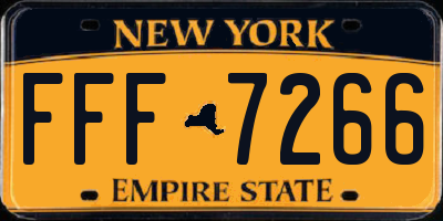 NY license plate FFF7266