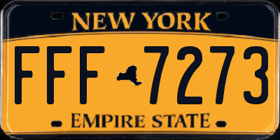 NY license plate FFF7273