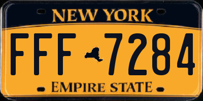 NY license plate FFF7284