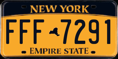NY license plate FFF7291