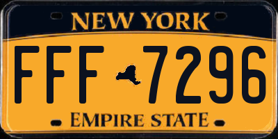 NY license plate FFF7296