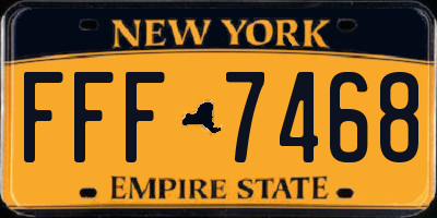 NY license plate FFF7468