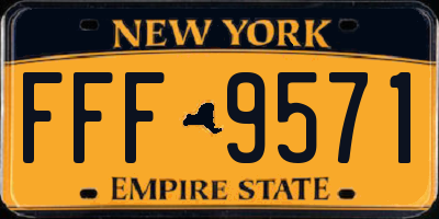 NY license plate FFF9571