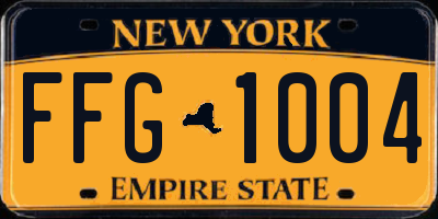 NY license plate FFG1004