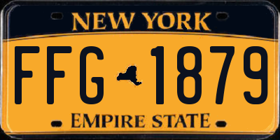 NY license plate FFG1879