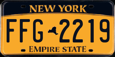 NY license plate FFG2219