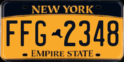 NY license plate FFG2348