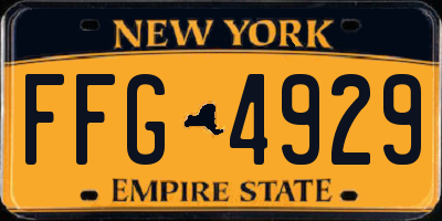 NY license plate FFG4929