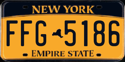 NY license plate FFG5186