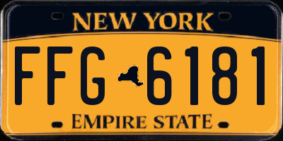 NY license plate FFG6181