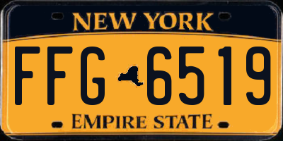 NY license plate FFG6519